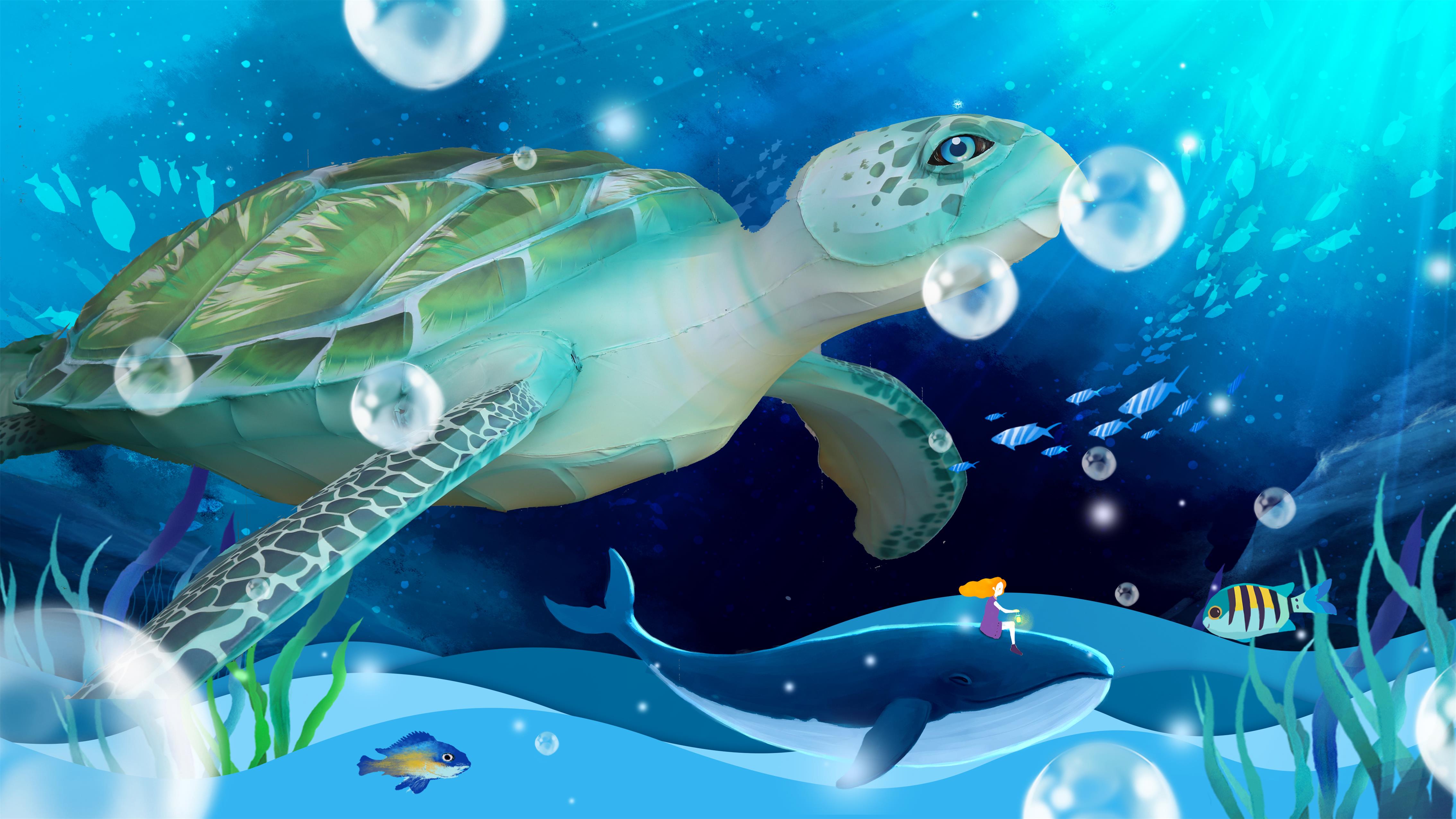 節日彩燈海龜