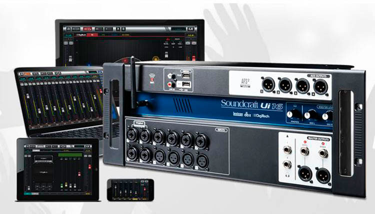 聲藝/SOUNDCRAFT UI16 專業數字調音臺機架式WIFI無線調音臺