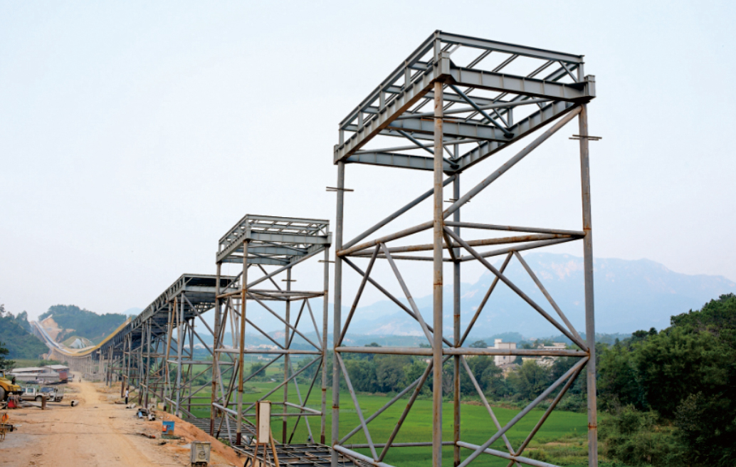 華潤集團(羅定)水泥生產線皮帶廊鋼結構工程