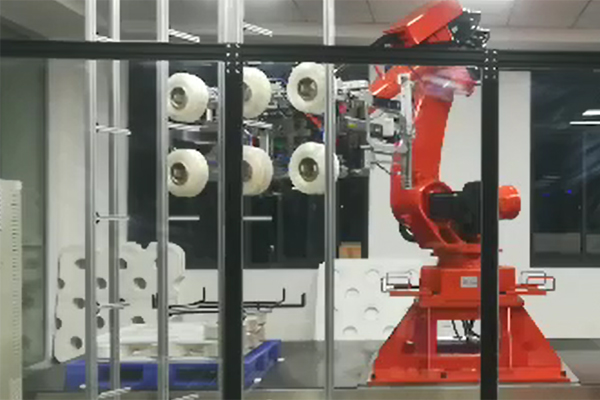 化纤梭织行业机器人智能上纱系统
